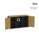 Ver imagem 7 de Armário Credenza 2 Portas Pivotante P25 Preto/Samba