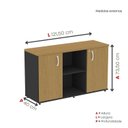 Ver imagem 4 de Armário Credenza 2 Portas Pivotante P25 Preto/Samba