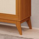 Ver imagem 4 de Rack para TV até 75 Polegadas 100% MDF 180cm Portas em Tela Rattan Andros Marrom Cedro