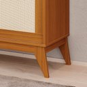 Ver imagem 4 de Rack para TV até 55 Polegadas 100% MDF 180cm Portas em Tela Rattan Andros Marrom Cedro