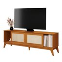 Ver imagem 6 de Rack para TV até 55 Polegadas 100% MDF 180cm Portas em Tela Rattan Andros Marrom Cedro