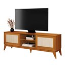 Ver imagem 2 de Rack para TV até 75 Polegadas 100% MDF 180cm Portas em Tela Rattan Andros Marrom Cedro