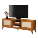 Ver imagem 2 de Rack para TV até 55 Polegadas 100% MDF 180cm Portas em Tela Rattan Andros Marrom Cedro
