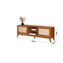 Ver imagem 3 de Rack para TV até 55 Polegadas 100% MDF 180cm Portas em Tela Rattan Andros Marrom Cedro