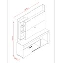 Ver imagem 3 de Home Theater Ícaro para Tv até 50 Polegadas Cumaru Opala Liberty Móveis 1,60m