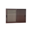 Ver imagem 1 de Veneziana Alumínio Elite 3 Folhas Moveis 100 x 120 V.Liso Marrom Corten Brimak