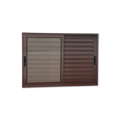 Veneziana Alumínio Elite 3 Folhas Moveis 100 x 120 V.Liso Marrom Corten Brimak