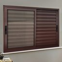 Ver imagem 3 de Veneziana Alumínio Elite 3 Folhas Moveis 100 x 120 V.Liso Marrom Corten Brimak