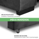 Ver imagem 6 de Sofa 2 Lugares Retrátil Reclinavel 200cm Veludo Grafite Andreza