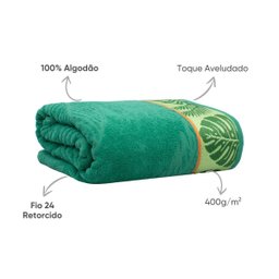 Toalha de Praia Aveludada Beach 78x150cm Appel Folhas - 2