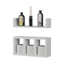 Ver imagem 2 de Kit 2 Peças Nicho Prateleira para Banheiro Branco 40 X 12cm