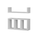 Ver imagem 5 de Kit 2 Peças Nicho Prateleira para Banheiro Branco 40 X 12cm