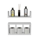 Ver imagem 1 de Kit 2 Peças Nicho Prateleira para Banheiro Branco 40 X 12cm
