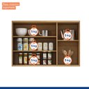 Ver imagem 6 de Armário para Cozinha 3 Portas Detalhe em Vidro 120cm Itália