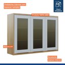 Ver imagem 3 de Armário para Cozinha 3 Portas Detalhe em Vidro 120cm Itália