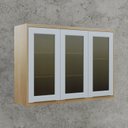 Ver imagem 1 de Armário para Cozinha 3 Portas Detalhe em Vidro 120cm Itália