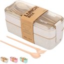 Ver imagem 5 de Super Marmita Fitness Lunch Box 900ml 3 Divisórias Talheres