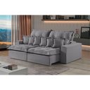 Ver imagem 2 de Sofá 2 Lugares Retrátil e Reclinável Linho M-144 Martins Cinza