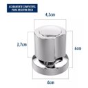 Ver imagem 3 de 3 Acabamento em Metal Cromado para Registro Padrão Deca 16 Estrias Modelos Gaveta e Pressão