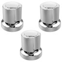 Ver imagem 1 de 3 Acabamento em Metal Cromado para Registro Padrão Deca 16 Estrias Modelos Gaveta e Pressão