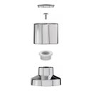 Ver imagem 4 de 3 Acabamento em Metal Cromado para Registro Padrão Deca 16 Estrias Modelos Gaveta e Pressão