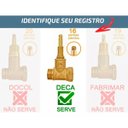 Ver imagem 7 de 3 Acabamento em Metal Cromado para Registro Padrão Deca 16 Estrias Modelos Gaveta e Pressão