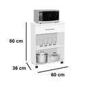 Ver imagem 2 de Balcão para Micro-ondas Branco Preto - Liz - 2 Portas Saimys