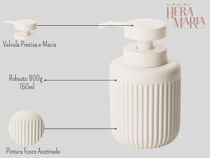 Dispenser Porta Sabonete Liquido Alcool Bancada em Cimento - 3