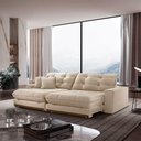 Ver imagem 1 de Sofá Duque Dois Módulos de 100cm B25cm Meu Sofá Online A294 Linho Creme