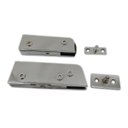 Ver imagem 2 de Kit dobradiças + pivôs para porta pivotante de vidro temperado blindex - Cromado