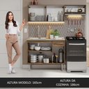 Ver imagem 2 de Armário de Cozinha Compacta 165cm com Pia Rustic Emilly Madesa 06 Rustic