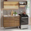 Ver imagem 1 de Armário de Cozinha Compacta 165cm com Pia Rustic Emilly Madesa 06 Rustic