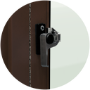 Ver imagem 2 de Porta Balcão Alumínio 2F.210 x 150 V.Liso Marrom Corten Brimak