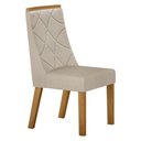 Ver imagem 7 de Mesa de Jantar Aurora 180x90cm Vidro 25 mm Cinamomo Off White com Kit 6 Cadeiras Veludo Bege - Valde