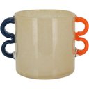Ver imagem 1 de Vaso Decorativo Enfeite Casa Vidro 15x21x21cm Marfim