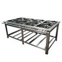 Ver imagem 2 de Fogão Industrial Gold 8 Bocas 4qs 4qd Baixa Pressão Inox 304 Perfil 10 Cefaz