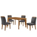 Ver imagem 2 de Mesa de Jantar Liz 120cm Mdf Canto Copo e com 4 Cadeiras Melissa