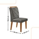 Ver imagem 5 de Mesa de Jantar Liz 120cm Mdf Canto Copo e com 4 Cadeiras Melissa