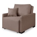 Ver imagem 1 de Poltrona Moderna Retrátil Linho Design Clean Pés Madeira