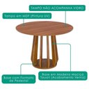 Ver imagem 4 de Mesa de Jantar Pitanga 4 Lugares Redonda Tampo MDF 109cm Cinamomo Marrom Milani Movelaria