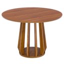 Ver imagem 1 de Mesa de Jantar Pitanga 4 Lugares Redonda Tampo MDF 109cm Cinamomo Marrom Milani Movelaria