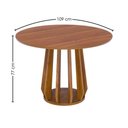 Ver imagem 3 de Mesa de Jantar Pitanga 4 Lugares Redonda Tampo MDF 109cm Cinamomo Marrom Milani Movelaria