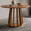 Ver imagem 2 de Mesa de Jantar Pitanga 4 Lugares Redonda Tampo MDF 109cm Cinamomo Marrom Milani Movelaria