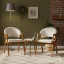 Ver imagem 1 de Kit 2 Cadeiras Sala de Jantar Premium com Braço Madeira Maciça Movellu Home