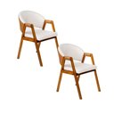 Ver imagem 2 de Kit 2 Cadeiras Sala de Jantar Premium com Braço Madeira Maciça Movellu Home