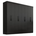 Ver imagem 1 de Guarda Roupa Espaçoso 08 Portas e 04 Gavetas Lisboa - Onix Preto