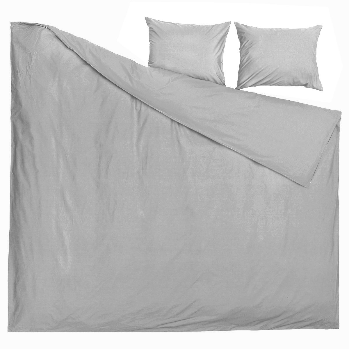 Capa de Edredom Duvet Casal 220x240cm - Cinza C/ Zíper + Fronha Fastlar Capa Duvet Casal - 2