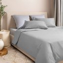 Ver imagem 1 de Capa de Edredom Duvet Casal 220x240cm - Cinza C/ Zíper + Fronha Fastlar Capa Duvet Casal