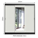 Ver imagem 3 de Guarda-roupa Casal Madesa Istambul 3 Portas de Correr com Espelho 3 Gavetas