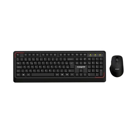 Kit Teclado e Mouse sem Fio Maxprint Cw2000 - Abnt2 - Ergonômico - 1600dpi - Preto